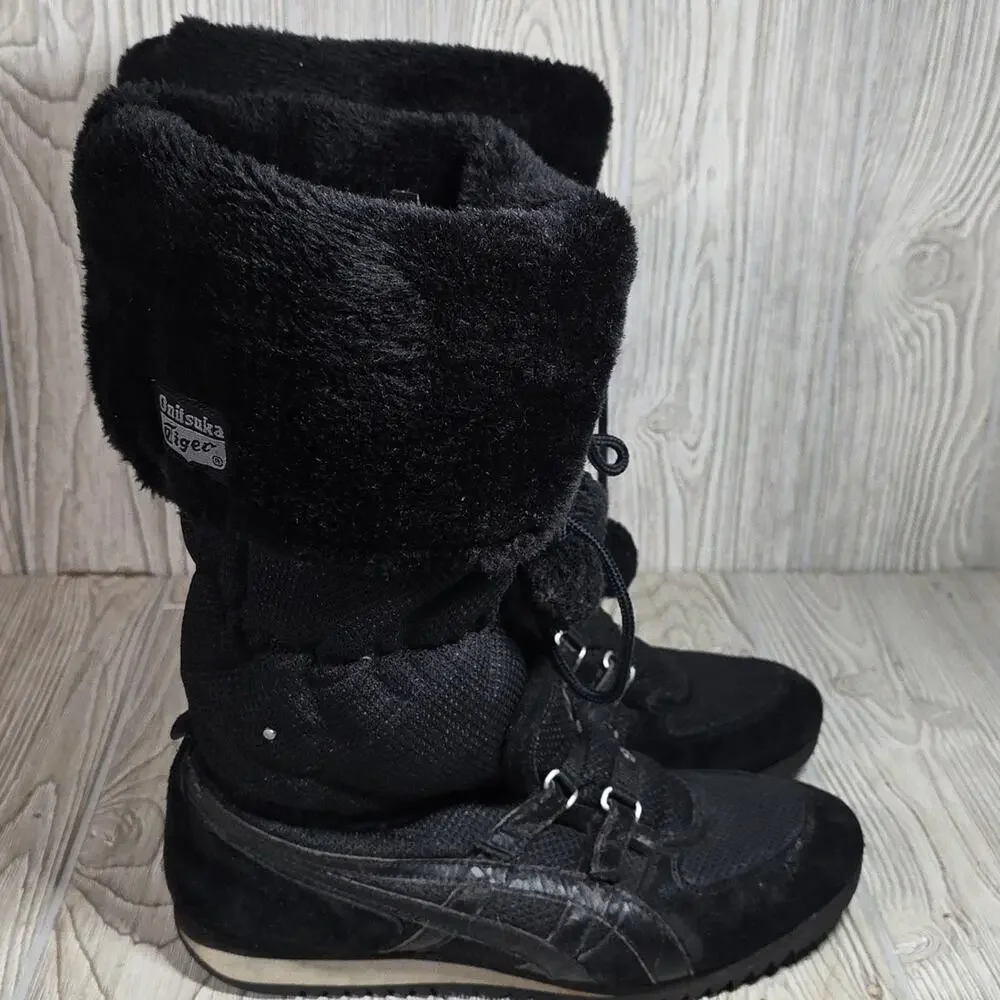 Onitsuka Tiger Snow Heaven Asics Black Winter Sneaker Boots Womens 10 Vintage